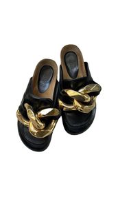 Black JW Anderson loafers mules shoes