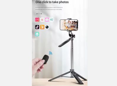 A36 Selfie Stick Tripod Mini Extendable 3 in 1 Selfie Stick with Wireless Remote and Tripod Stand Holder