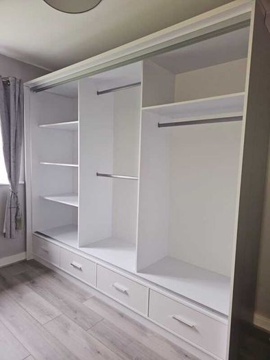 Sliding Doors Wardrobe S 253cm LED - White