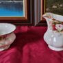 Rare And Hard To Find 23 Piece Royal Albert Celebration Bone China Gold Gilt Tea Set With Pedestal Cake Stand and Tea / Coffee Pot For 6 Person Setting Made In England Image 8