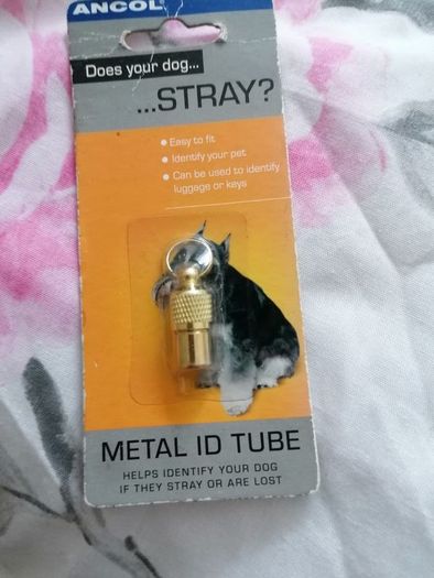 Dog Name holder for collar.