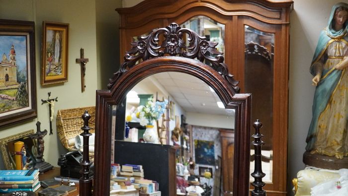 Mahogany Cheval Mirror