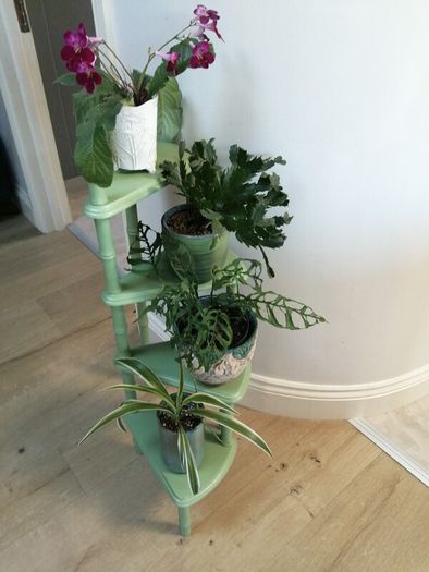 Vintage wooden plant stand