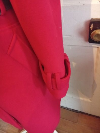 gorgeous red coat with belt