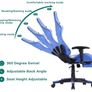 Ergonomic Gaming Chair, Computer Desk Chair Racing Design with Wide Back Cushion, Extendible Footrest in Waist Area Simply Connect to PC (Blue 1) Image 4