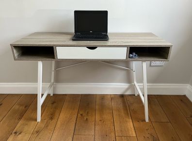 Light oak & white desk