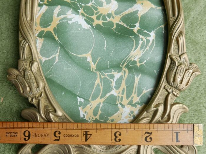 Vintage Botanical Brass Photo Frame