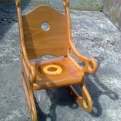 Large laminated rocking chair