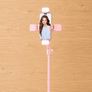 Pink Bluetooth Selfie Stick Tripod 170cm Phone Stand with Dual LED Lights Image 6