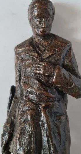 Benedict Joseph Labre Sculpture - Patinated Bronze (Signed)