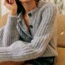 Sezane Emile cardigan jumper size Small grey RRP 125 - as NEW Image 2