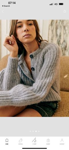 Sezane Emile cardigan jumper size Small grey RRP 125 - as NEW