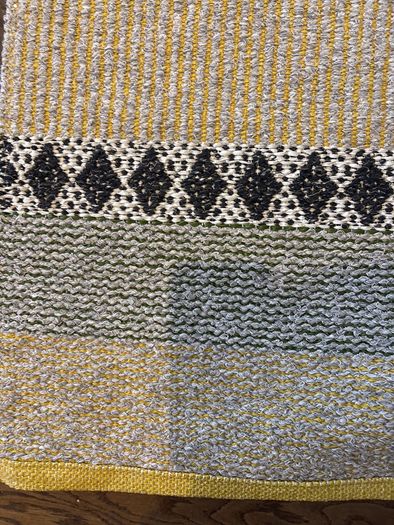 70 by 100 cm polyester rug woven textured finish