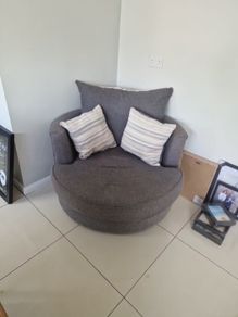 Swivel Armchair, 2 seater and  L shaped Sofa