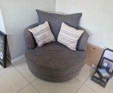 Swivel Armchair, 2 seater and  L shaped Sofa