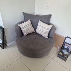 Swivel Armchair, 2 seater and  L shaped Sofa
