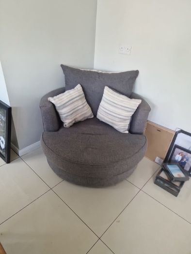 Swivel Armchair, 2 seater and  L shaped Sofa
