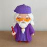 Albus Dumbledore Inspired Crochet-Style Figure Harry Potter Decoration Image 3