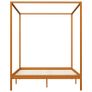 Canopy Bed Frame Honey Brown Solid Pine Wood 6FT Super King Image 2