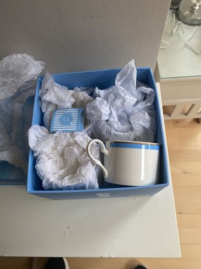 Newbridge Silverware  Designer Careleton Varney cups and saucers set