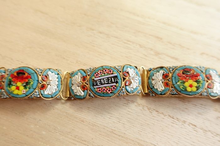 Vintage Italian Micro Mosaic Bracelet.