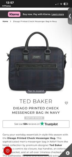 ted baker mens bag