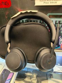 Jabra Evolve 2 65 Wireless Telephone Headset Bluetooth, With Microphone Stereo Black/ Used