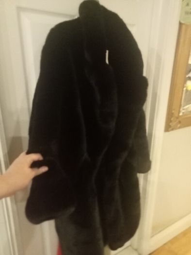 Black fur coat