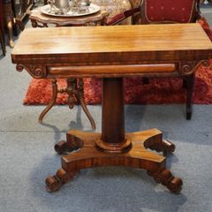 Antique Rosewood William IV Card Table (c.1830)