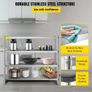 Storage Shelf, 4-Tier Stainless Steel Shelving, Storage Shelving Unit, 70.9 x 17.7 x 59.1 Inch Heavy Duty Storage Rack Shelving, 1320 Lbs Total Capacity Image 2