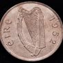 [#2660] - Ireland 1952 | Irish 1d | One Penny | KM.11 | UNC Image 2