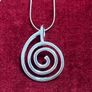 Sterling Silver Chain with Large Silver Pendant Image 2