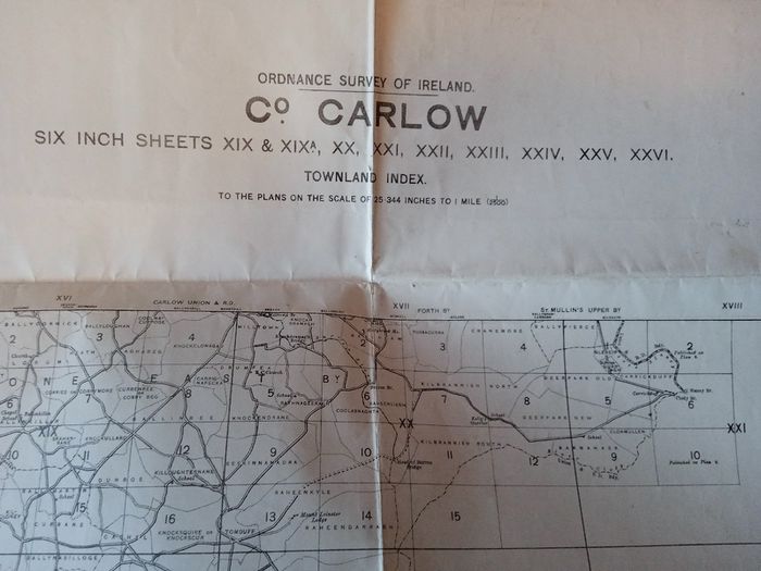 Ordnance Survey of Ireland: Co. Carlow Published by the Director General at the Ordnance Survey Office Dublin, 1910. (HQ735)