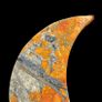 Maligano jasper Crescent Moon Shape - Natural Stone, Metal Stand Image 3