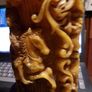 Antique Beeswax Vedic "Arjuna Chariots" Candle - "Arjuna and Chariots". Also tall Wax  Masonic Candle. Image 2