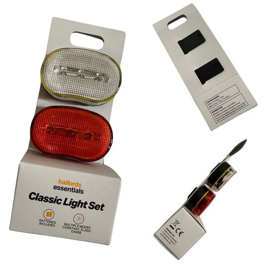 Halfords essentials Classic light sets ( Bicycle Bike Light Mountain bike light )