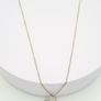 925 Vintage Open Heart Sterling Silver CZ Necklace Image 5