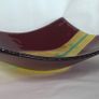 Red and yellow fused glass tray Image 6