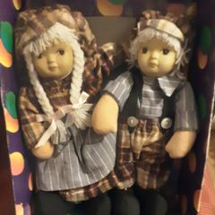 two nice doll's, hard torso/face