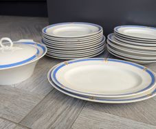 Empire Delph Dinner Set - Plates, Side Plates, Serving Dish