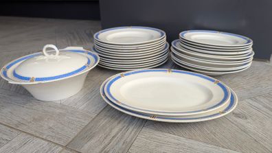 Empire Delph Dinner Set - Plates, Side Plates, Serving Dish