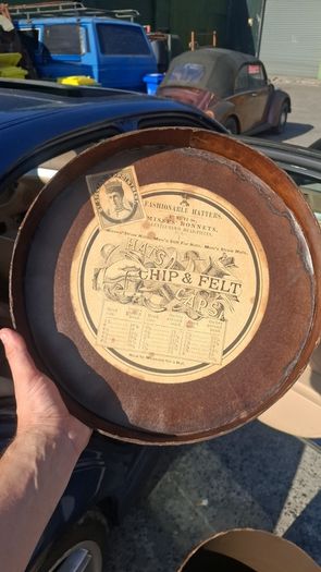 19th Century Chip and Felt designer hat boxes