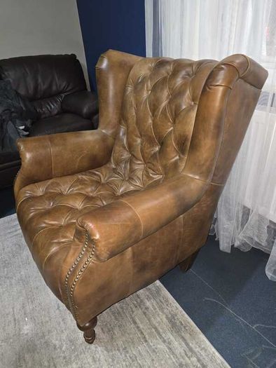 Classic Chesterfield Wingback Armchair