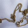 Gold Plated Necklace with Purple Stone. Stone is Multifaceted & Sparkles in the Light. Image 5