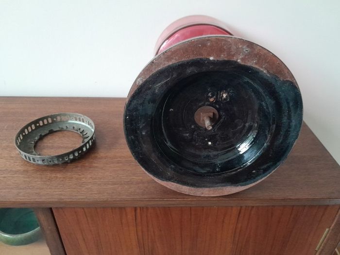 Antique Cranberry Oil Lamp Base Spare