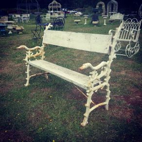 Bench  Cast Iron and Timber  Ornate Ends  H23