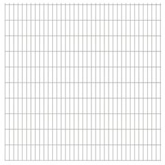 2D Garden Fence Panels 2.008x2.03 m 32 m (Total Length) Silver