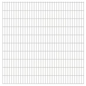 2D Garden Fence Panels 2.008x2.03 m 32 m (Total Length) Silver