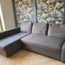 Used IKEA FRIHETEN Corner Sofa Bed with Under Seat Storage  Dark Grey Image 5