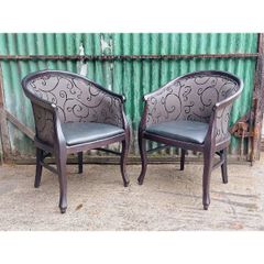 Navy & Black Tub Chairs  Set of 4-KAS124